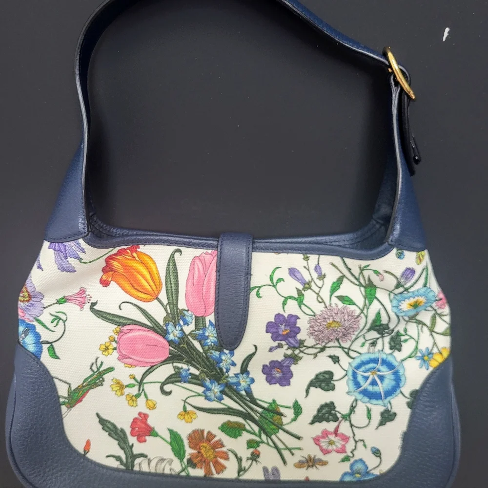 Gucci Small Jackie Hobo Flora Canvas handbag Brand New - Picture 2 of 8